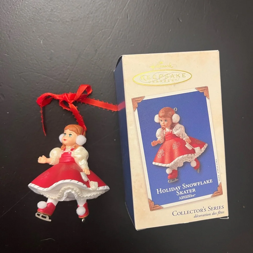 Hallmark Ornament Christmas Madame Alexander Holiday Snowflake Skater‎ 2003